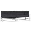 vidaXL Pallet Cushion Black 100% polyester