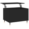 vidaXL Coffee Table Black Engineered wood, metal Medium Coffee Table