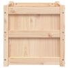 vidaXL Garden Planter Set of 2 Natural Pine Solid pine wood (untreated)