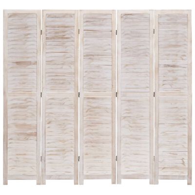 vidaXL 5-Panel Room Divider 68.9"x65" Wood