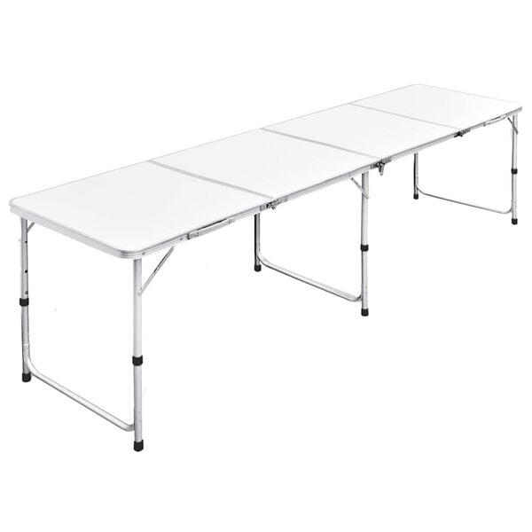 Foldable Camping Table Height Adjustable Aluminum 94.5"x23.6"