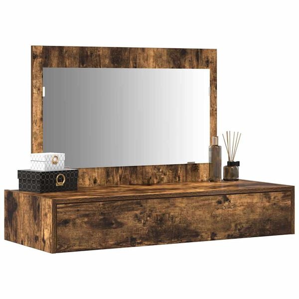 vidaXL Dressing Table Brown 39.37 x 15.75 x 27.56 in Engineered Wood
