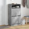 vidaXL Shoe Cabinet Concrete grey Engineered wood Compact Shoe Cabinet