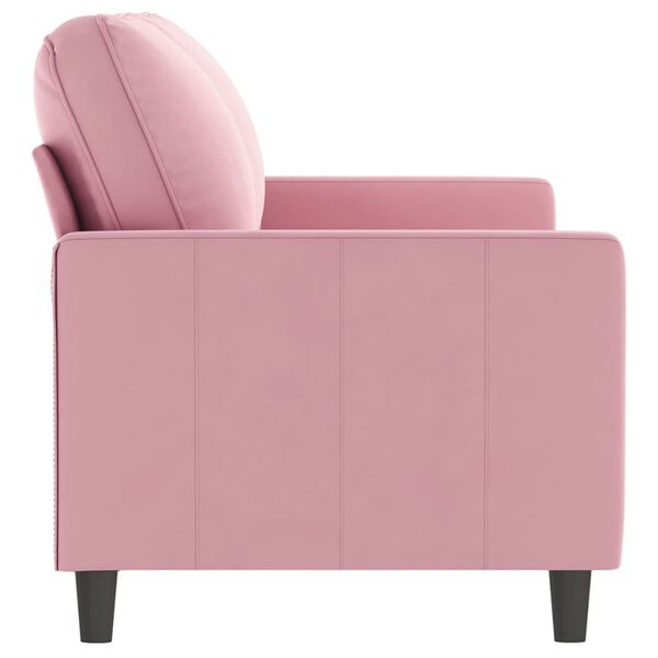 vidaXL 2-Seater Sofa Pink 55.1" Velvet