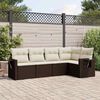 vidaXL Garden Sofa Set Brown