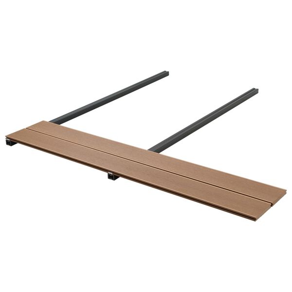 vidaXL WPC Solid Decking Boards with Accessories 32.8 '² 13.1 ' Teak (4x45014)