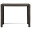 vidaXL Garden Bar Set Brown PE Rattan, Powder-Coated Steel Large