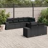 vidaXL Garden Sofa Set Black