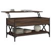 vidaXL Coffee Table Brown Oak Engineered Wood and Metal Large