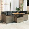 vidaXL Garden Sofa Set Dark grey
