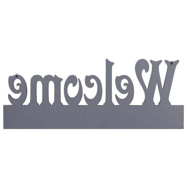 vidaXL Coat Rack Grey MDF Medium Decorative Inlays Coat Rack