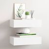 vidaXL Wall-mounted Drawer Shelves 2 pcs White 15.7x9.3x3.9" MDF