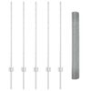 vidaXL Fence with Post Silver 3.28 x 32.81 ft Steel