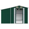 vidaXL Garden Shed Green Galvanized Steel, Polypropylene Large