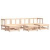 vidaXL Garden Lounge Set Beige, Natural Wood