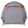 vidaXL Family Tent Igloo 6-Person Grey and Orange Waterproof