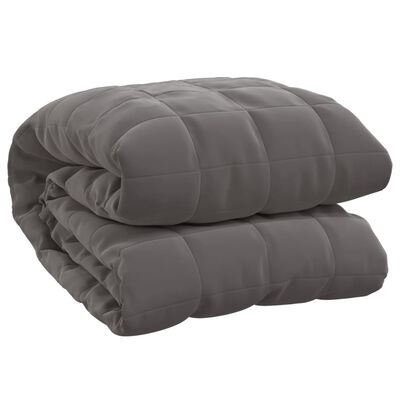 vidaXL Weighted Blanket Gray 86.6"x92.5" 24.3 lb Fabric