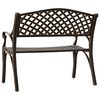 vidaXL Garden Bench Bronze Cast Aluminum, Cast Iron Medium Durable