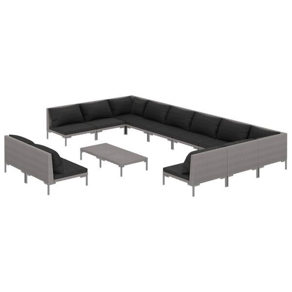 vidaXL Garden Lounge Set Dark Grey