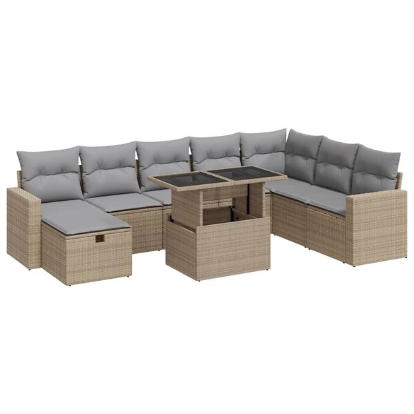 vidaXL Garden Sofa Set Beige