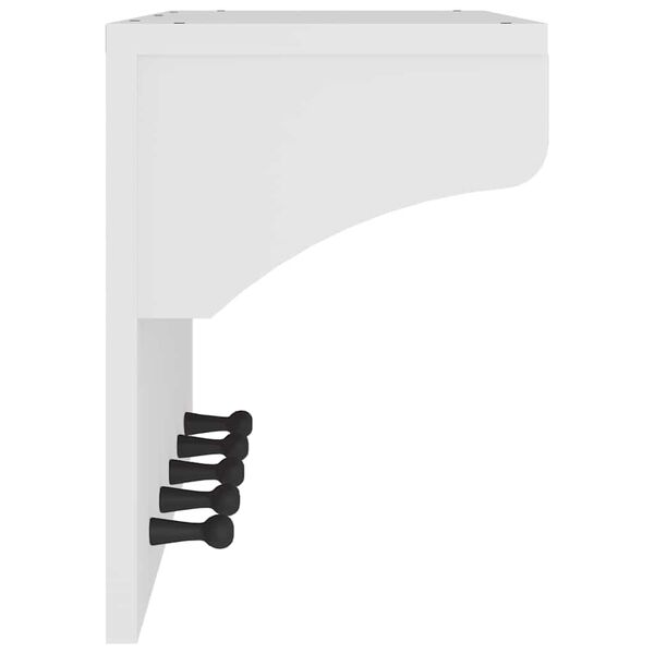 vidaXL Wall-mounted Coat Rack White Solid pine wood, engineered wood