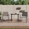 vidaXL Garden Chair Set of 2 Brown PE rattan Standard Durable