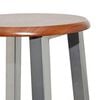 vidaXL Bar Stool Set of 4 Silver and Brown Steel and MDF Standard