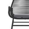 vidaXL Garden Chair Black PE rattan Medium UV-resistant materials