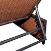 vidaXL Reclining Garden Chair Set of 3 Brown PE Rattan Adjustable