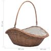 vidaXL Firewood Basket with Handle 23.6"x17.3"x21.7" Natural Willow