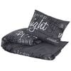 vidaXL Duvet Cover Set Set of 2 Black 100% Cotton Standard Durable