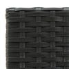 vidaXL Garden Bar Set Black PE Rattan, Powder-Coated Steel Standard