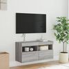 vidaXL TV Wall Cabinet Grey Sonoma Engineered Wood Medium