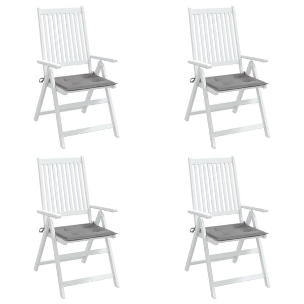 vidaXL Chair Cushion Set of 4 Gray Oxford fabric, Foam fiber