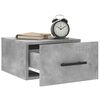 vidaXL Wall-mounted Bedside Cabinet Set of 2 Concrete Grey Engineered wood