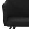 vidaXL Dining Chairs 4 pcs Black Fabric