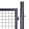 vidaXL Mesh Garden Gate Galvanised Steel 39.4x39.4" Grey