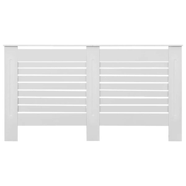 vidaXL Radiator Cover White 59.8"x7.5"x32.1" MDF