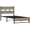 vidaXL Bed Frame Sonoma oak Steel, engineered wood Small Single Modern