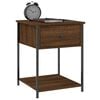vidaXL Bedside Table Brown Oak Engineered wood 17.3 x 17.7 x 22.8 in
