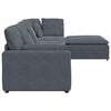 vidaXL Modular Sofa Dark Grey Velvet (100% polyester), Metal Oversized