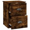vidaXL Wall-mounted Bedside Cabinet Set of 2 Smoked Oak Engineered wood