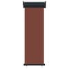 vidaXL Balcony Side Awning Brown Steel 25.6 x 98.4 in Retractable