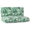 vidaXL Pallet Cushion Set Floral 2 pcs Leaf pattern Oxford Fabric