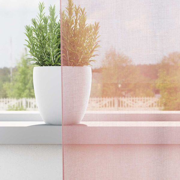 vidaXL Voile Curtains with Grommets 2 pcs Light Pink 55.1x55.1"