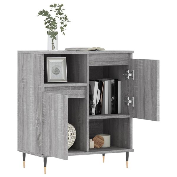vidaXL Sideboard Gray Sonoma Engineered wood Medium Storage Sideboard