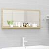 vidaXL Mirror Sonoma oak Engineered wood 35.4 x 4.1 x 14.6 in