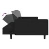vidaXL Sofa Bed Black Velvet (100% polyester), wood, plastic 2-Seater