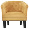 vidaXL Tub Chair Gold Faux Leather