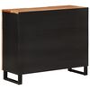 vidaXL Sideboard Natural wood with black accents Solid acacia wood with iron
